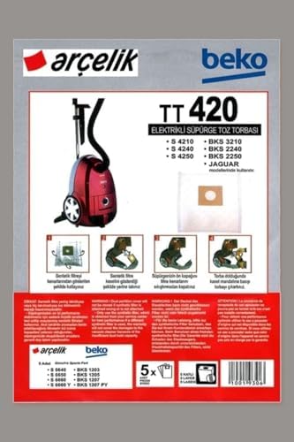 Alternative view of 2-Pk 4240 Bez P022 Ile Uyumlu Tt 420 Süpürge Toz Torbası Bez 10 Adet