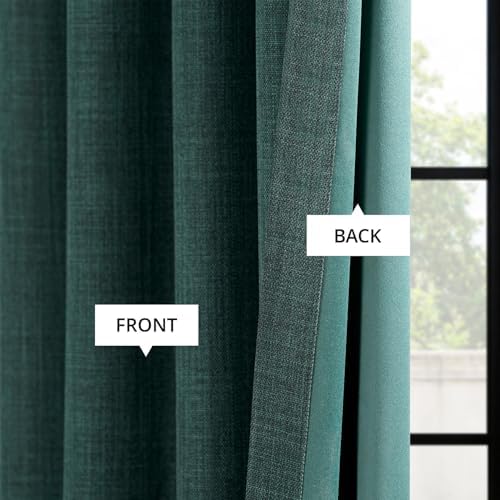 Price Drapes Oda Karartma Perdeleri - 226 cm Uzunluğunda Ekstra Geniş Lüks Perdeler Yatak Odası ve Oturma Odası için (1 Panel), 250 G X 226 L, Odak Yeşili - Görsel 4