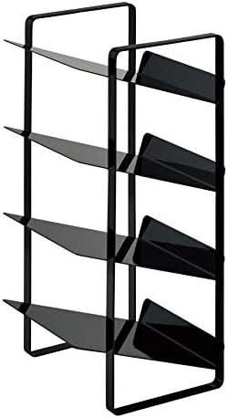 Alternative view of 4305 Tower şişe rafı, siyah, çelik, minimalist tasarım, 20 x 20,5 x 40 cm (UxGxY)