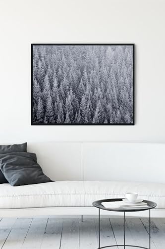 Alternative view of (pster12250) Kış Kar Manzara Çerçeveli Tablo 5 (50x70cm)