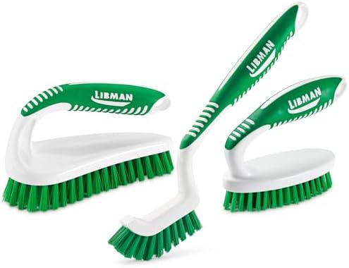 Libman Fırçalama Fırçası Seti - Harç,, Banyo, Mutfak için Üç Farklı Dayanıklı Fırça. Kullanımı Kolay, Zorlu Dağınıklıklar için Güçlü Lifler - ABD'de Üretilen Aile, Üniseks Parti 2406
