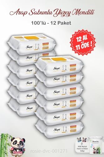 Alternative view of 12 AL 11 ÖDE Arap Sabunu Katkılı Yüzey Temizlik Havlusu 100' lü ve ROSIE