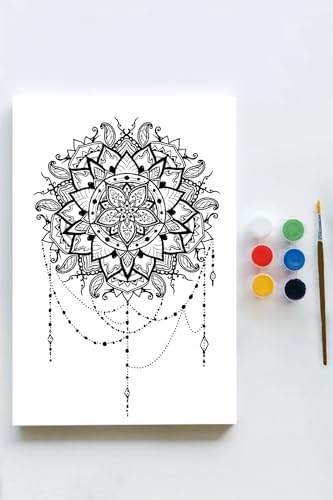 Alternative view of (pster21628) Mandala Tuval Kanvas Tablo Boyama Hobi Seti 6 (50x70cm)