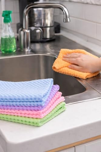 Alternative view of 10 Adet Profesyonel Mikrofiber Temizlik Bezi Seti, Ultra Yüksek Emici, İz ve Tüy Bırakmaz, Çizmeden Temizlik Sağlar, Dayanıklı ve Defalarca Yıkanabilir, Çok Amaçlı Kullanım (DÜZ)