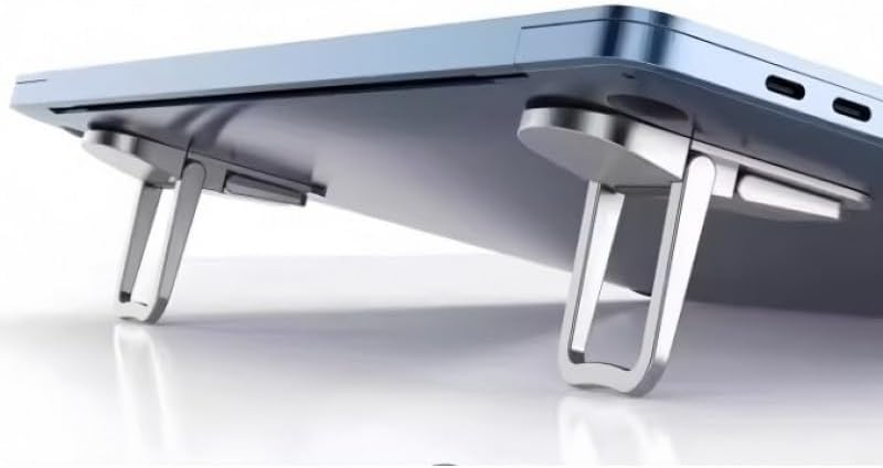 2 Kademeli Küçük Katlanabilir Dizüstü Bilgisayar Standı, Dizüstü Yükseltici, Birden Çok Açılı Taşınabilir Dizüstü Bilgisayar Standı,Klavyeler, Tabletler ile Uyumlu 2 Adet (SİYAH)
