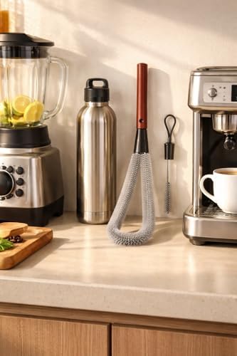 Saplı Detaylı Temizlik Fırçası 2 Parça Set Juicer Kahve Makinesi Su Şişesi Temizleme Fırçası Çıkarılabilir Tasarım