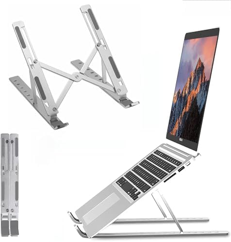 Taşınabilir Metal Laptop Standı, Kaymaz, Tüm Laptoplarla Uyumlu, Katlanabilir Dizüstü Bilgisayar Tutucu - Görsel 3