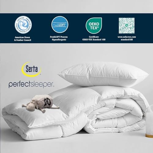 Serta 233 İplik Sayısı Beyaz Tüy Kaz Tüyü Lifli Mevsimler Yorgan, İKİLİ - Görsel 3