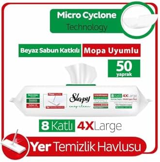 Alternative view of Beyaz Sabun Katkılı 8 Katlı 4 XLarge Mopa Uyumlu Temizlik Havlusu 50 Yaprak