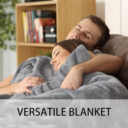 Polar Battaniye, 280GSM Süper Yumuşak Yatak Battaniyesi, Hafif ve Konforlu Flanel Battaniye, Yatak, Koltuk, Seyahat ve Kamp İçin (Açık Gri, 150x200cm) - Görsel 2