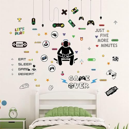 Alternative view of Oyuncular İçin Duvar Çıkartmaları, 6 Adet Çıkarılabilir Oyun Odası Dekor Çıkartması, Oyuncu Duvar Stickerı, Çocuk Oyun Odası Dekoru İçin Duvar Sanatı DIY