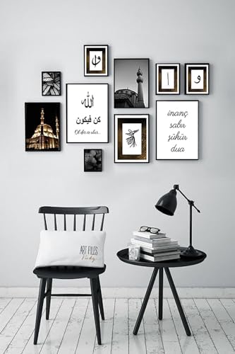 (pster21508) Dini Tasarım 10 Parçalı Çerçeve Seti