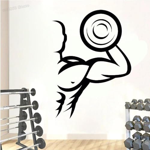 Alternative view of Spor Salonu Duvar Çıkartması Spor Salonu Spor Sanatı Vücut Geliştirme Fitness Duvar Çıkartması Dekorasyon Duvar Resmi Duvar Kağıdı 78 x 57 cm