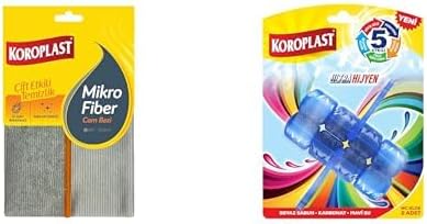 Seti | Mikrofiber Cam Bezi Tekli, x1 + 5 Etkili WC Blok 2'li Beyaz Sabun Kokulu x1