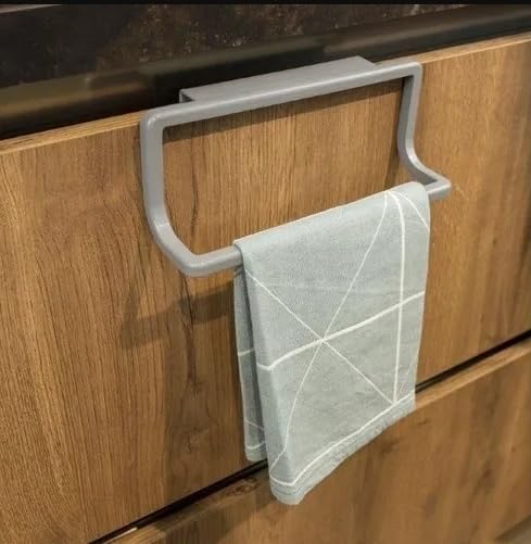Alternative view of TOWEL HANGER Dolap Kapağına asılabilen havluluk, havlu askısı GRI