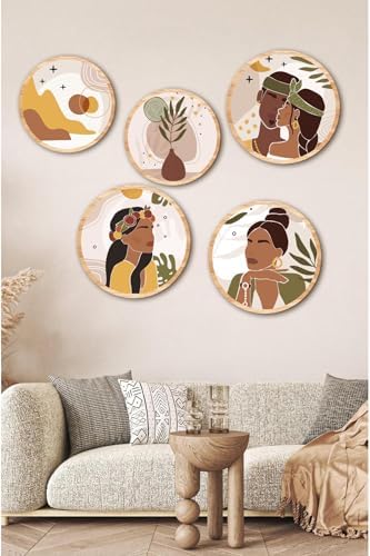 Alternative view of Notpa Dekorize Mdf 5 Parça Çerçeve Görünümlü Tablo Set 5006, 8692016031622