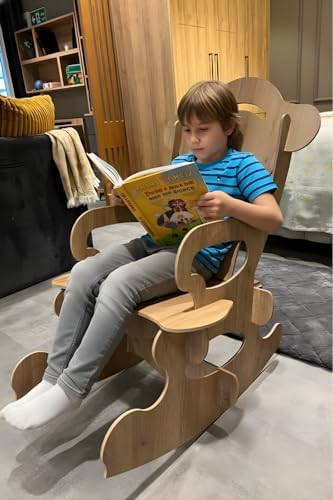 Arion |%100 MDF | Sallanabilir ve Dayanıklı Çocuk Sandalyesi | Ahşap Renk