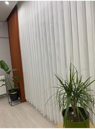 Ekru Petran Tül Perde, Çizgili, 1/2,5 Orta Pileli, 320x250 cm PETRAN EKRU