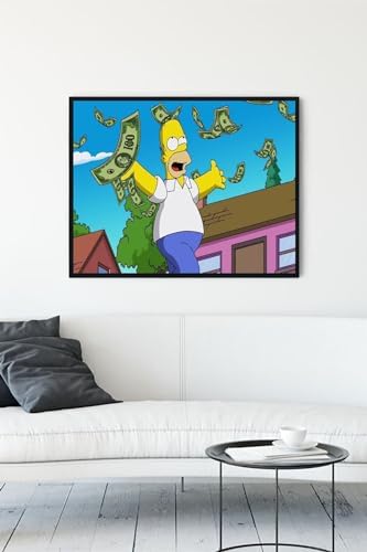Alternative view of (pster12590) Homer Simpsons Çalışması Girişimcilik Çerçeveli Tablo (50x70cm)
