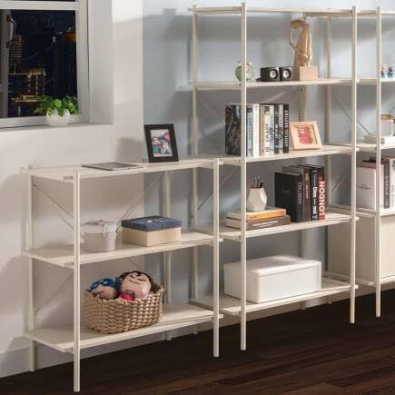 Alternative view of Mobilya Retro 3 Raflı Metal Kitaplık- 80x92x40 cm