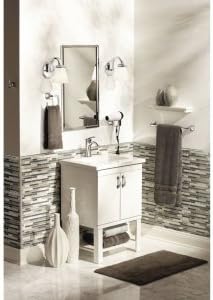 Voss Fırçalanmış Nikel Banyo El Havlusu Yüzüğü, Duvara Monte Açık Havlu Halkası, YB5186BN 29,5 x 7,2 x 17,3 cm