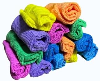 Premium 14'lü Çok Amaçlı Mikrofiber Temizlik Bezi Seti - 30x30 cm Süper Emici, Çizmez, Hav Bırakmaz (Mutfak, Oto, Cam ve Genel Ev Temizliği İçin)
