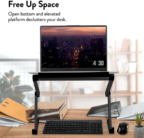 Alternative view of Ayarlanabilir yükseklik ve açı ergonomik okuma standı BOOK tutucu, kitap tutucu, tablet standı, belge sahibi. Öğretim kitapları için mükemmel.. Alüminyum, siyah