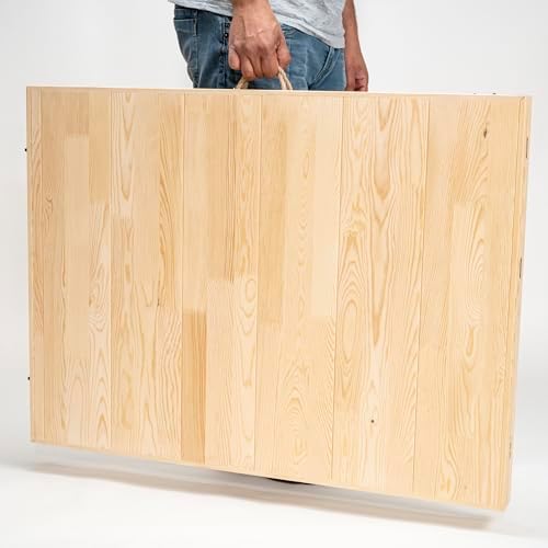 Katlanır Kamp, Piknik ve Bahçe Masası 75x200 cm - Ham Naturel Renk