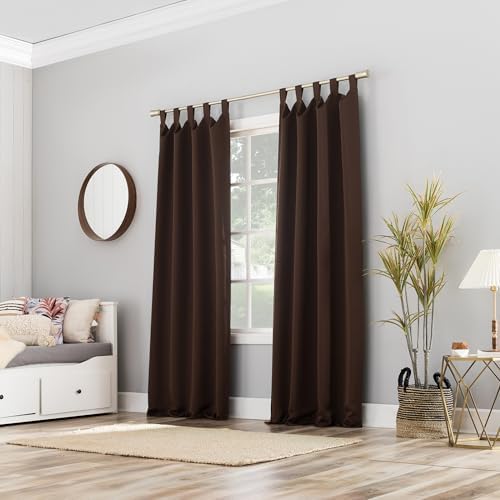 Sun Zero Easton Enerji Tasarruflu Karartma Sekmeli Perde Paneli, 101,6 cm x 160 cm, Çikolata - Görsel 3