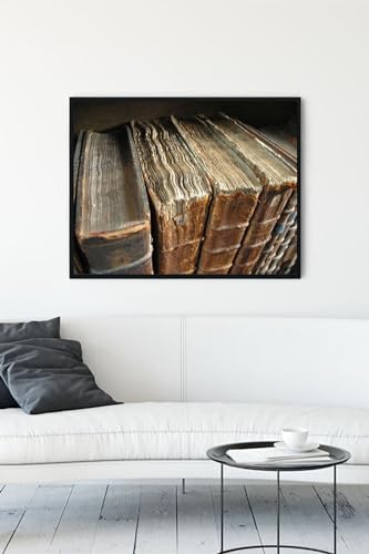 (pster10899) Eski Kitap Çerçeveli Tablo (21x30cm)
