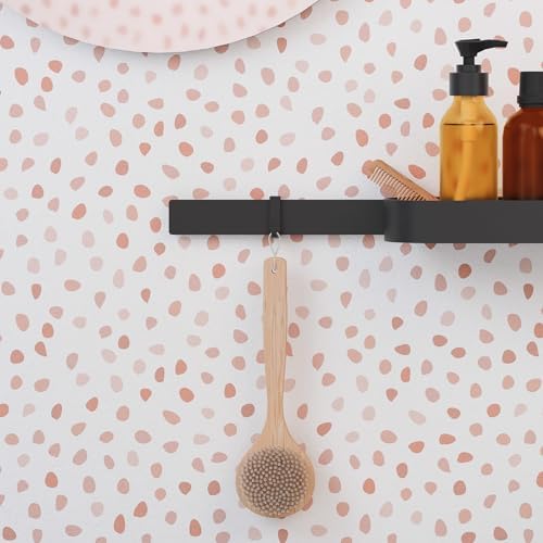 WallStoris duvar çubuğu, 70 cm, banyo saklama, yapıştırma veya delme için saklama sistemi için sabitleme çubuğu, mat siyah