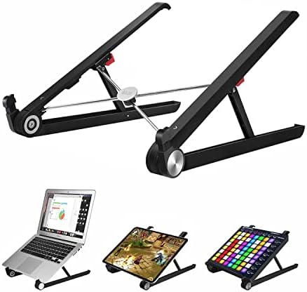 Bix X1 Laptop Sehpası, Katlanabilir, Tablet Sehpası, Alüminyum Alaşım, Online Sınıf Çalışması, Duruşu İyileştirme, Isı Dağılımı, iPad ve 10-15,6 inç Olan Tüm Cihazlar ile Uyumlu. Siyah