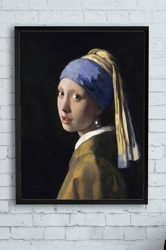Alternative view of (pster11832) Johannes Vermeer - Inci Küpeli Kız Sanatsal Çerçeveli Tablo (40x50cm)