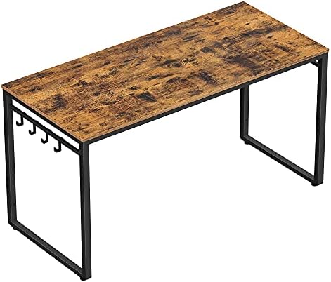 Alternative view of Çalışma, Bilgisayar, Ofis Masası, 8 Kancalı, 140 x 60 x 75 cm, Çalışma Odası, Ev Ofisi, Ofis, Metal, Endüstriyel Tasarım, Kahverengi/Siyah LWD59X