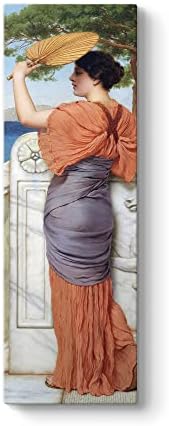 Alternative view of William Godward - On The Balcony Tablosu 30 x 90
