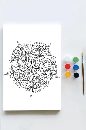 (pster21596) Mandala Tuval Kanvas Tablo Boyama Hobi Seti 10 (50x70cm)