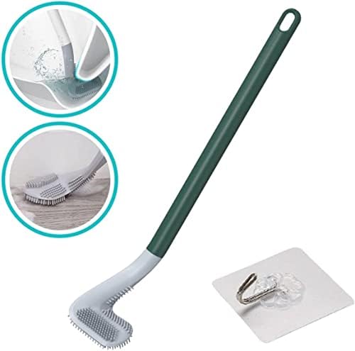 Klozet Fırçası Tuvalet FırçasıSilikon WC Klozet Mutfak Temizlik Fırçası Kanca Hediyeli