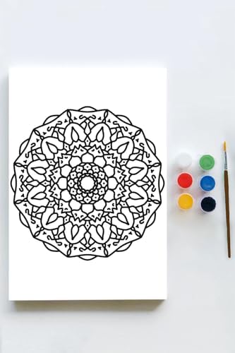 (pster21570) Mandala Tuval Kanvas Tablo Boyama Hobi Seti 12 (50x70cm)