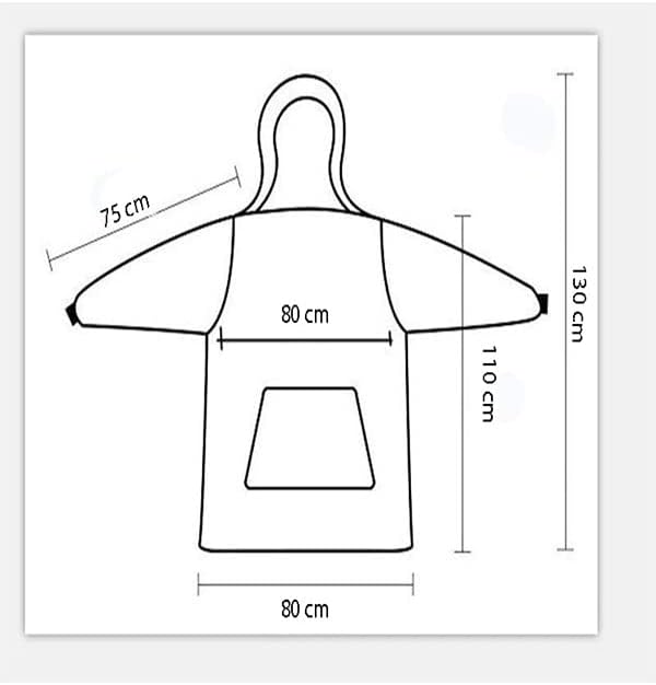 Kapşonlu Giyilebilir Tv Battaniyesi unisex Over size - Camel - Görsel 3