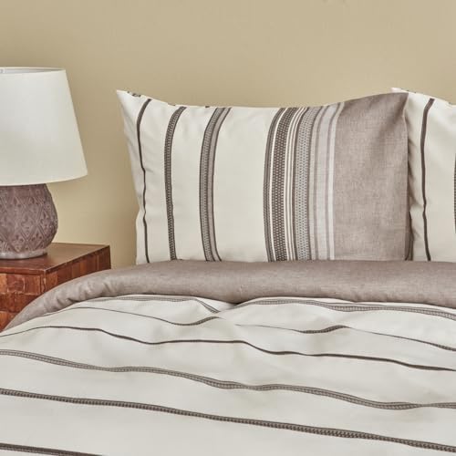 Vetro Terracotta Çift Kişilik İpliği Boyalı Nevresim Takımı, Mavi - Görsel 3
