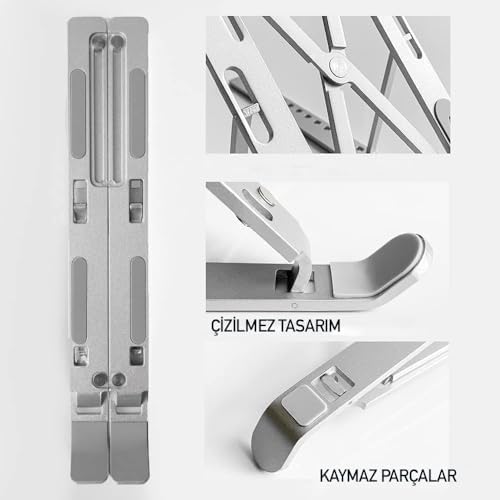Alternative view of Taşınabilir Laptop Stant Bilgisayar Stant Notebook Stant Tüm Laptoplarla Uyumlu Bilgisayar Standı Taşınabilir Metal Kaymaz Stant Dizüstü Bilgisayar Stantları Stantı