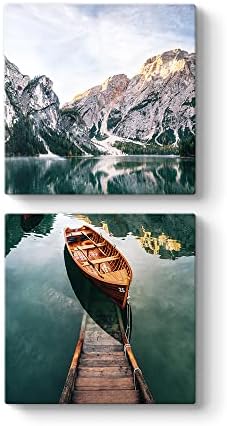 Alternative view of Braies Gölünde Sandallar Tablosu 60 x 123-2 Parçalı