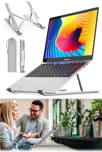 chermik Dizüstü Laptop Yükseltici Alüminyum Stand, Tek Beden, CHRMK12967, Gümüş, Erkek - Görsel 3