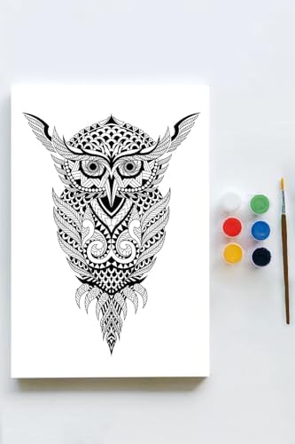(pster21626) Mandala Tuval Kanvas Tablo Boyama Hobi Seti (40x60cm)