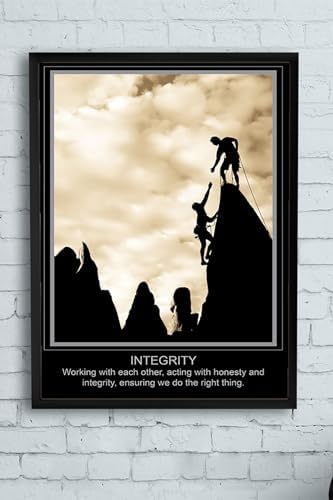 (pster11290) Integrity Motivasyon Çerçeveli Tablo (50x70cm)