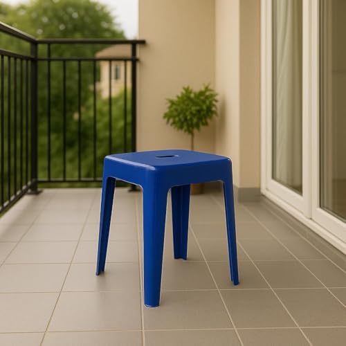 Alternative view of Tabure Sağlam Plastik Kırılmaya Dayanıklı Bahçe, Balkon,Banyo Mavi
