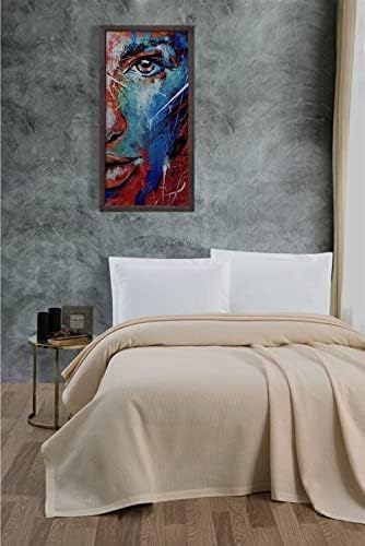 Klimalı Pike - Nefes Alabilen Pamuk Pike, Yazlık ve Mevsimlik Yatak Örtüsü, Yumuşak ve Hafif, Terletmez,Tek Kişilik 170x240 - Görsel 3
