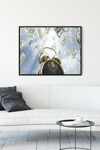 (pster12732) Vakit Nakittir Time Is Money Girişimcilik Çerçeveli Tablo (30 X 40cm)