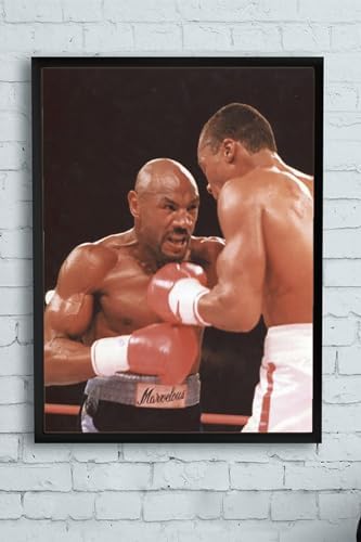 Alternative view of (pster12134) Marvin Hagler Dövüş Çerçeveli Tablo 2 (40x50cm)