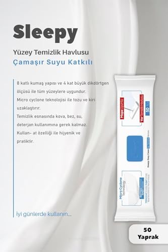 Yüzey Temizlik Havlu, Mopa Uyumlu 4 XL Havlular ve Pamuk